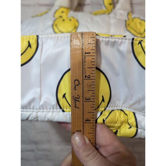 GAP X Smiley Puffer Tote Bag Limited Edition Zip Top - Picture 16 of 16